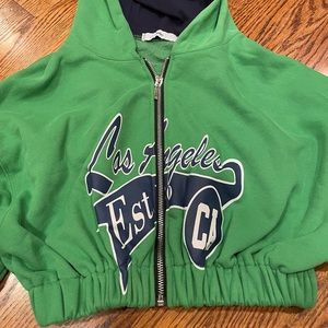 Adika cropped zip up sweater